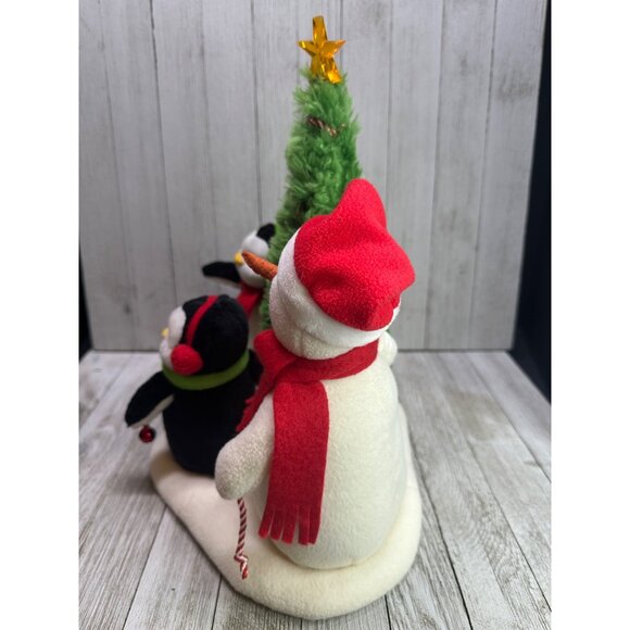 Vtg Hallmark Jingle Pals Very Merry Trio Singing Light Up Snowman Penguins Works - Picture 4 of 7